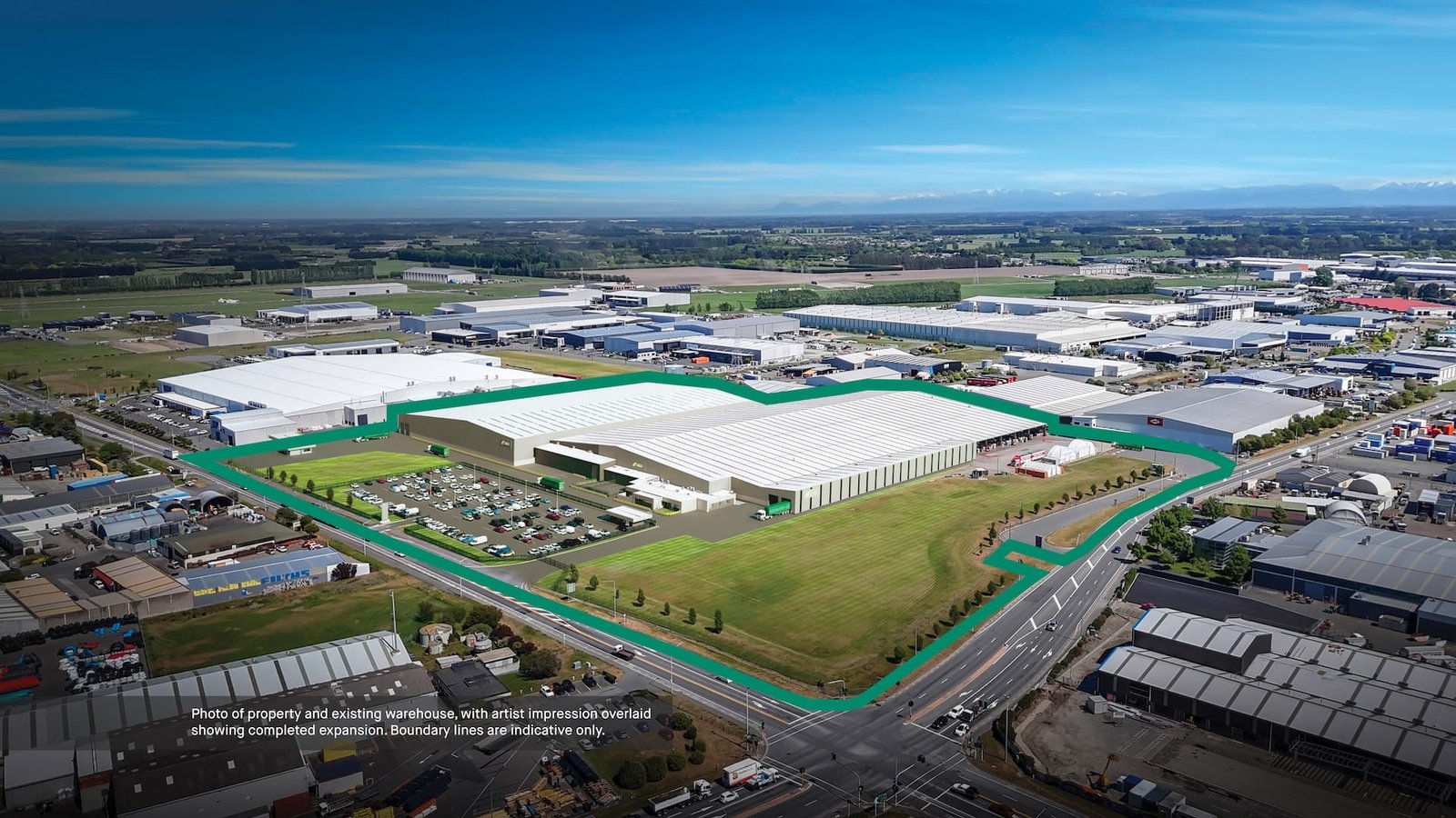 Artist Impression 1A with Green Boundary Line